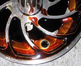Image showing closeup of bottom of rotor after oil cleaning