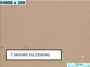 Oil Sample after 7 hours filtering